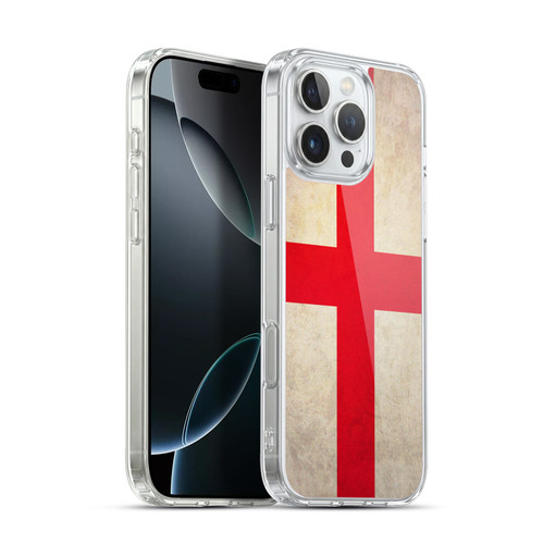Head Case Designs Football Vintage Flags England English St. George Soft Gel Case for Apple iPhone 16 Pro Max & MagSafe