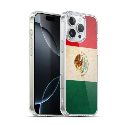 Head Case Designs Football Vintage Flags Mexico Mexican México Aztec Soft Gel Case for Apple iPhone 16 Pro Max & MagSafe