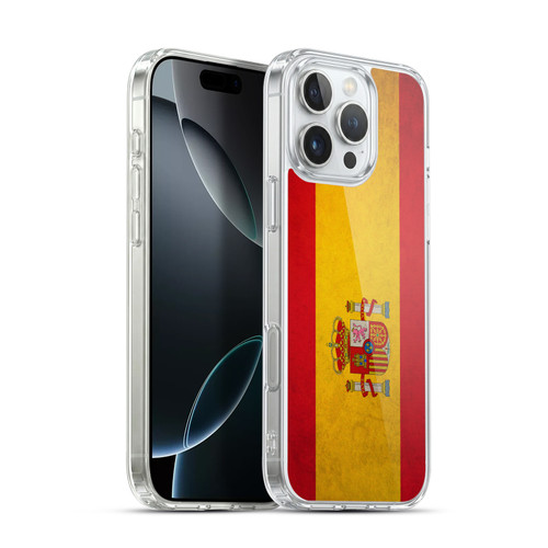 Head Case Designs Football Vintage Flags Spain Spanish España Soft Gel Case for Apple iPhone 16 Pro Max & MagSafe
