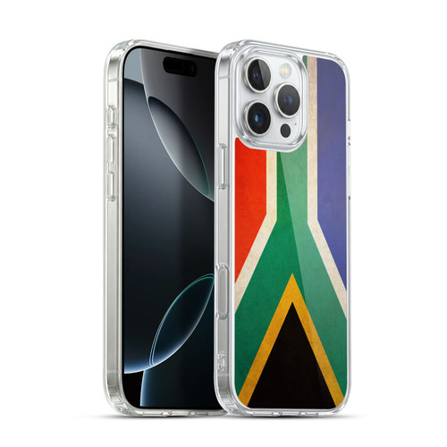 Head Case Designs Football Vintage Flags South Africa South African Soft Gel Case for Apple iPhone 16 Pro Max & MagSafe