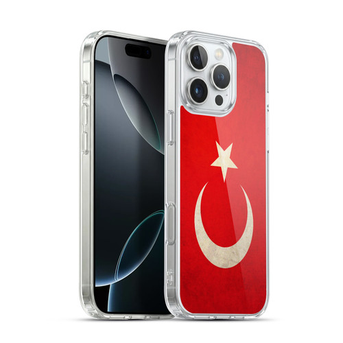 Head Case Designs Football Vintage Flags Turkey Turkish Türkiye Türk Soft Gel Case for Apple iPhone 16 Pro Max & MagSafe
