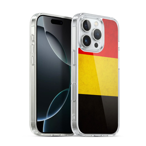 Head Case Designs Football Vintage Flags Belgium Belgian België Belgique Soft Gel Case for Apple iPhone 16 Pro & MagSafe