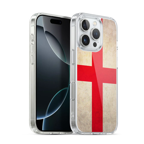 Head Case Designs Football Vintage Flags England English St. George Soft Gel Case for Apple iPhone 16 Pro & MagSafe