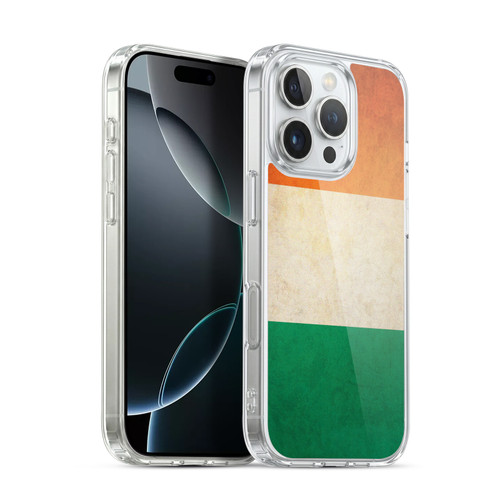 Head Case Designs Football Vintage Flags Ireland Irish Éire Shamrock Soft Gel Case for Apple iPhone 16 Pro & MagSafe
