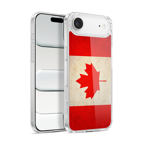 Head Case Designs Football Vintage Flags Canada Canadian Maple Leaf Soft Gel Case for Apple iPhone 17 Air