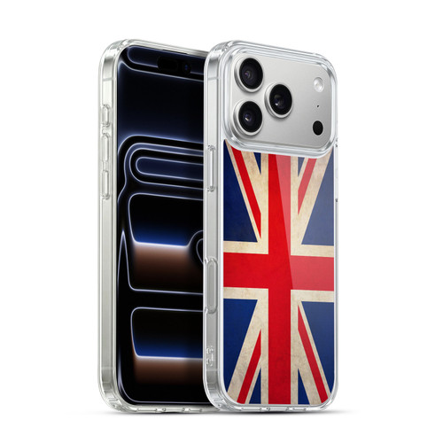 Head Case Designs Football Vintage Flags Great Britain British UK Union Jack Soft Gel Case for Apple iPhone 17 Pro Max