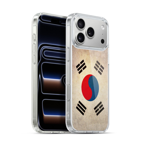 Head Case Designs Football Vintage Flags South Korea Korean Hanguk Soft Gel Case for Apple iPhone 17 Pro Max