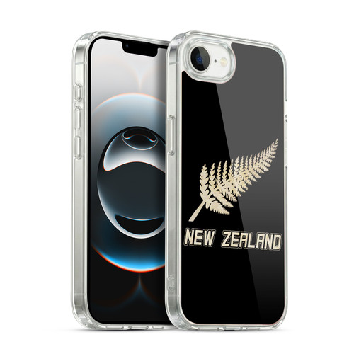 Head Case Designs Football Vintage Flags New Zealand Aotearoa Portrait Soft Gel Case for Apple iPhone 16e / Apple iPhone 17e & MagSafe