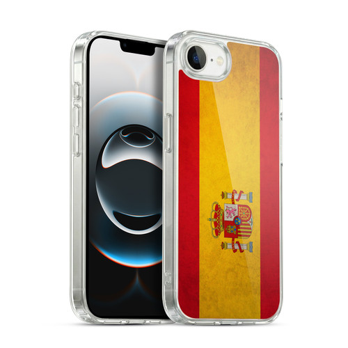 Head Case Designs Football Vintage Flags Spain Spanish España Soft Gel Case for Apple iPhone 16e / Apple iPhone 17e & MagSafe