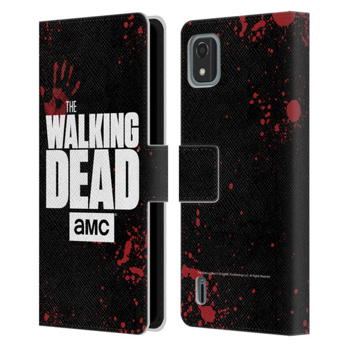 AMC The Walking Dead Logo Black Leather Book Wallet Case Cover For Nokia C2 2nd Edition