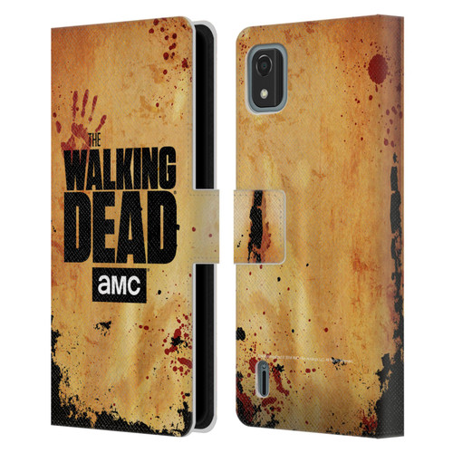 AMC The Walking Dead Logo Stacked Leather Book Wallet Case Cover For Nokia C2 2nd Edition