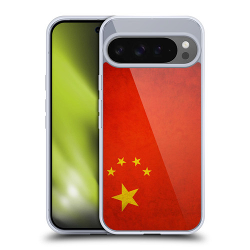 Head Case Designs Football Vintage Flags China Chinese Soft Gel Case for Google Pixel 9 Pro XL