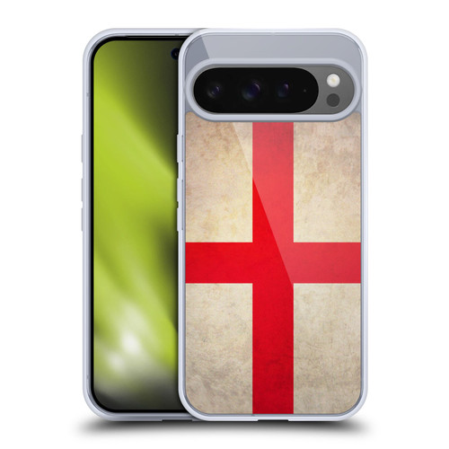 Head Case Designs Football Vintage Flags England St. George  Soft Gel Case for Google Pixel 9 Pro XL