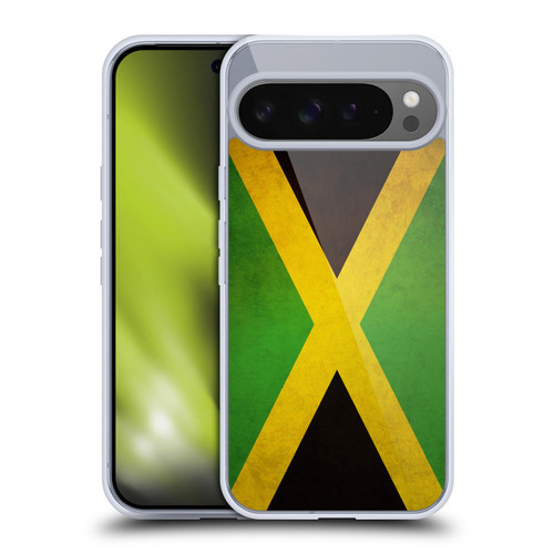Head Case Designs Football Vintage Flags Jamaica Jamaican Soft Gel Case for Google Pixel 9 Pro XL