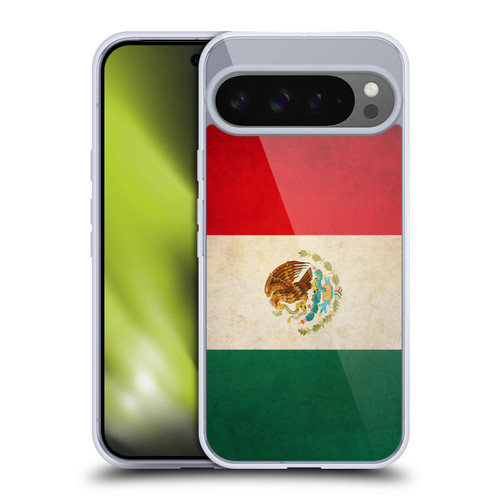 Head Case Designs Football Vintage Flags Mexico Mexican Soft Gel Case for Google Pixel 9 Pro XL