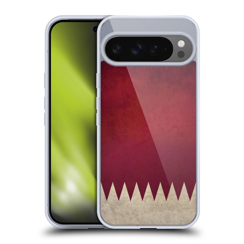 Head Case Designs Football Vintage Flags Qatar Qatari Soft Gel Case for Google Pixel 9 Pro XL