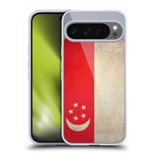Head Case Designs Football Vintage Flags Singapore Singaporean Soft Gel Case for Google Pixel 9 Pro XL