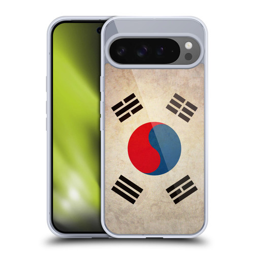 Head Case Designs Football Vintage Flags South Korea South Korean Soft Gel Case for Google Pixel 9 Pro XL