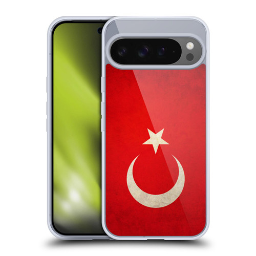 Head Case Designs Football Vintage Flags Flag of Turkey Turkish Türk Soft Gel Case for Google Pixel 9 Pro XL