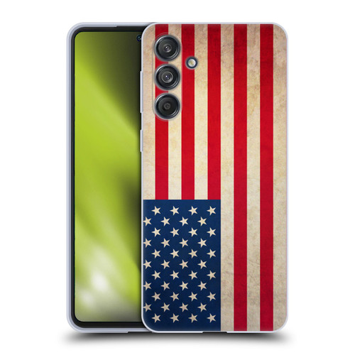 Head Case Designs Football Vintage Flags Flag of the United States of America USA Soft Gel Case for Samsung Galaxy M55 5G