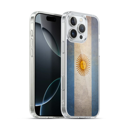 Head Case Designs Football Grunge Country Flags Argentina Argentinian Argentina Soft Gel Case for Apple iPhone 16 Pro Max & MagSafe