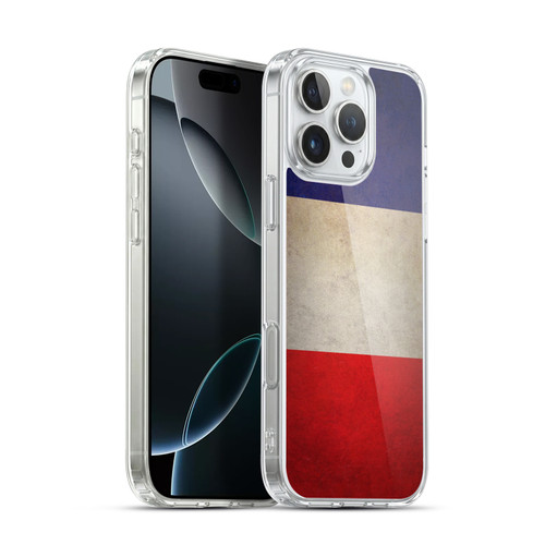 Head Case Designs Football Grunge Country Flags France French Français Soft Gel Case for Apple iPhone 16 Pro Max & MagSafe