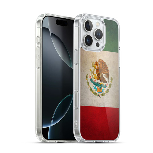 Head Case Designs Football Grunge Country Flags Mexico Mexican México Aztec Soft Gel Case for Apple iPhone 16 Pro Max & MagSafe