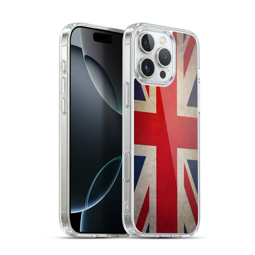 Head Case Designs Football Grunge Country Flags United Kingdom British UK Union Jack Soft Gel Case for Apple iPhone 16 Pro Max & MagSafe
