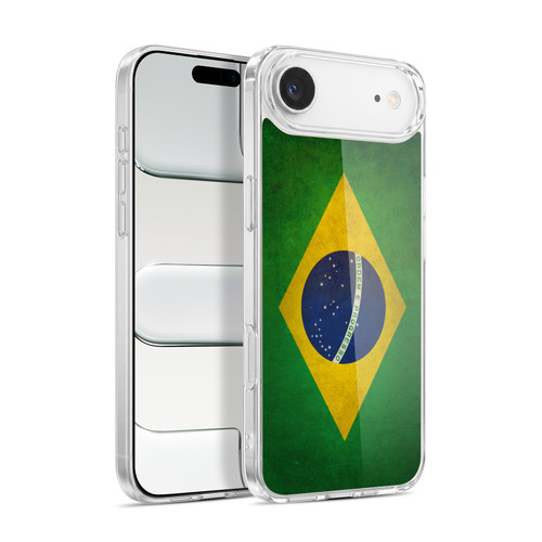 Head Case Designs Football Grunge Country Flags Brazil Brazilian Brasil Soft Gel Case for Apple iPhone 17 Air