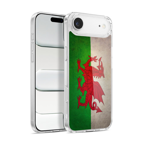 Head Case Designs Football Grunge Country Flags Wales Welsh Cymru Red Dragon Soft Gel Case for Apple iPhone 17 Air