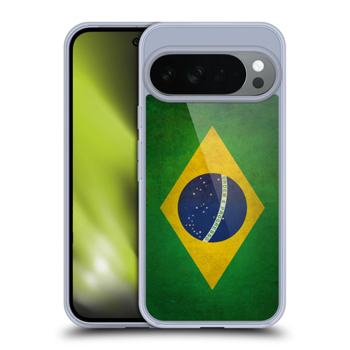 Head Case Designs Football Grunge Country Flags Brazil Brazilian Brasil Soft Gel Case for Google Pixel 10
