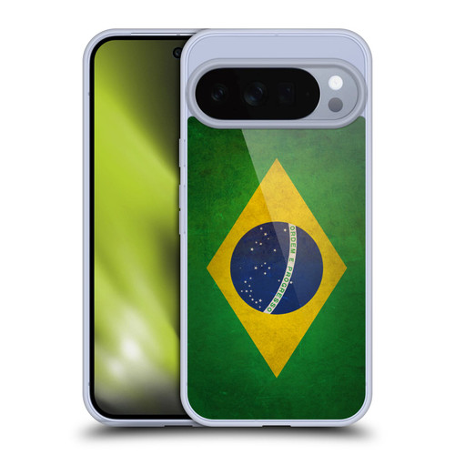 Head Case Designs Football Grunge Country Flags Brazil Brazilian Brasil Soft Gel Case for Google Pixel 10 Pro XL