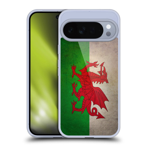 Head Case Designs Football Grunge Country Flags Wales Welsh Cymru Red Dragon Soft Gel Case for Google Pixel 10 Pro XL