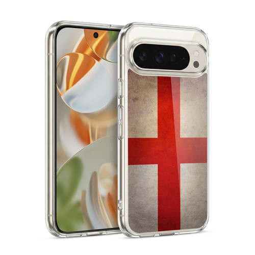 Head Case Designs Football Grunge Country Flags England English St. George Soft Gel Case for Google Pixel 9 / Pixel 9 Pro