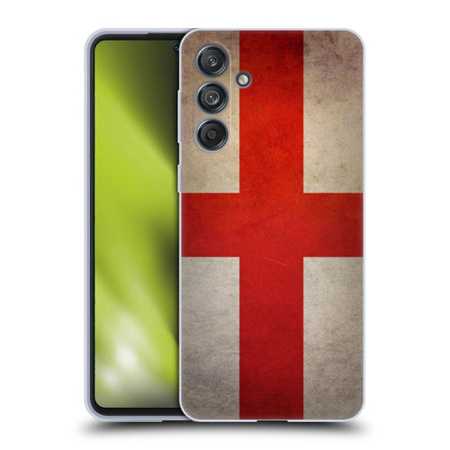 Head Case Designs Football Grunge Country Flags England English St. George Soft Gel Case for Samsung Galaxy M55 5G