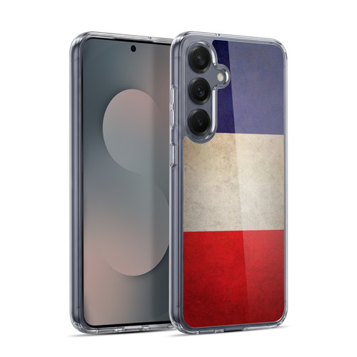 Head Case Designs Football Grunge Country Flags France French Français Soft Gel Case for Samsung Galaxy S25+ & MagSafe