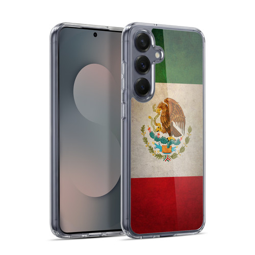 Head Case Designs Football Grunge Country Flags Mexico Mexican México Aztec Soft Gel Case for Samsung Galaxy S25+ & MagSafe