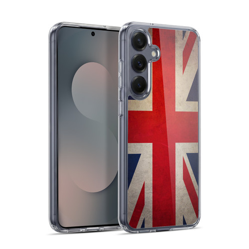 Head Case Designs Football Grunge Country Flags United Kingdom British UK Union Jack Soft Gel Case for Samsung Galaxy S25+ & MagSafe