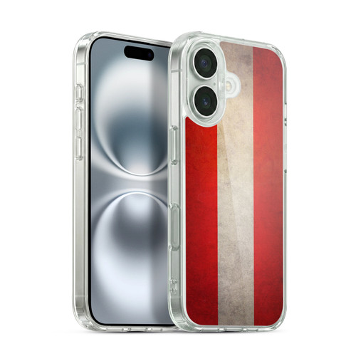 Head Case Designs Football Grunge Country Flags 1 Austria Austrian Österreich Soft Gel Case for Apple iPhone 16 & MagSafe