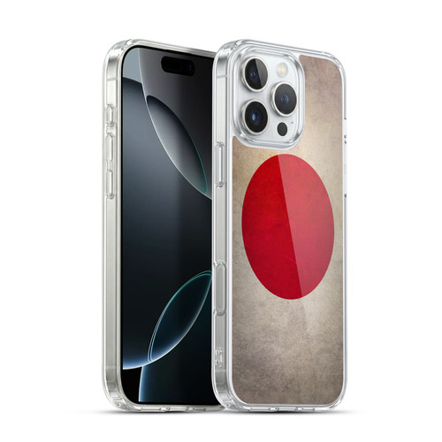 Head Case Designs Football Grunge Country Flags 1 Japan Japanese Nippon Nisshoki Soft Gel Case for Apple iPhone 16 Pro Max & MagSafe