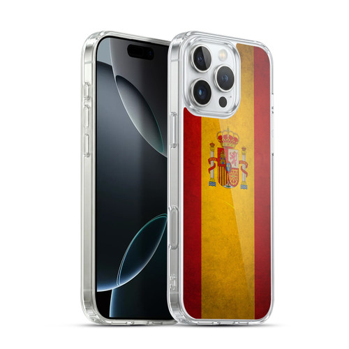 Head Case Designs Football Grunge Country Flags 1 Spain Spanish España Soft Gel Case for Apple iPhone 16 Pro Max & MagSafe