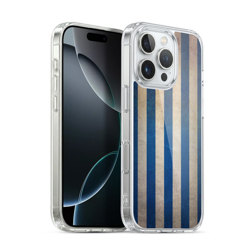 Head Case Designs Football Grunge Country Flags 1 Greece Greek Hellenic Soft Gel Case for Apple iPhone 16 Pro & MagSafe