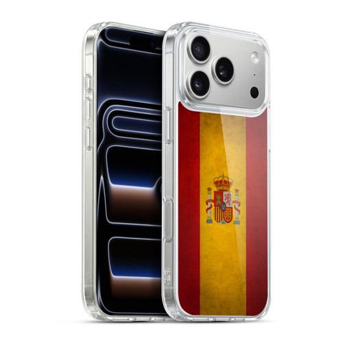 Head Case Designs Football Grunge Country Flags 1 Spain Spanish España Soft Gel Case for Apple iPhone 17 Pro Max