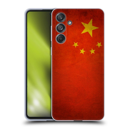 Head Case Designs Football Grunge Country Flags 1 China Chinese Zhongguo Soft Gel Case for Samsung Galaxy M55 5G