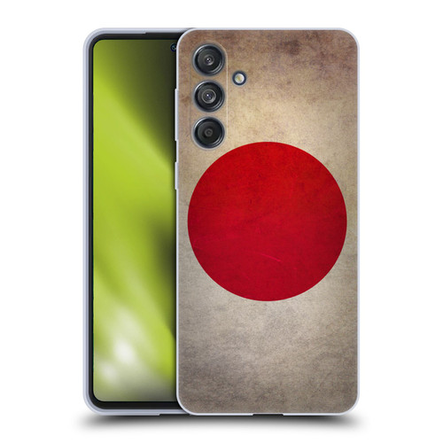 Head Case Designs Football Grunge Country Flags 1 Japan Japanese Nippon Nisshoki Soft Gel Case for Samsung Galaxy M55 5G