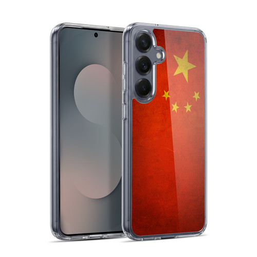 Head Case Designs Football Grunge Country Flags 1 China Chinese Zhongguo Soft Gel Case for Samsung Galaxy S25+ & MagSafe