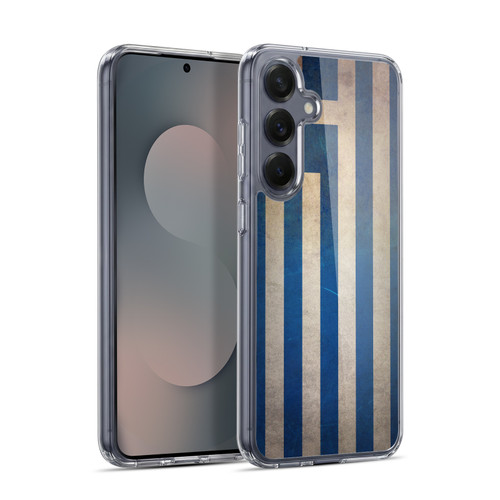 Head Case Designs Football Grunge Country Flags 1 Greece Greek Hellenic Soft Gel Case for Samsung Galaxy S25+ & MagSafe
