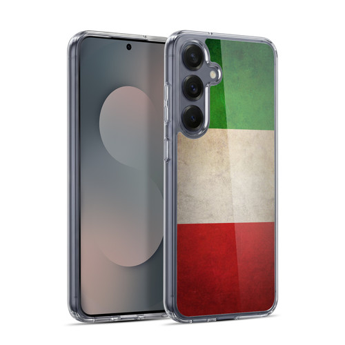 Head Case Designs Football Grunge Country Flags 1 Italy Italian Italia Soft Gel Case for Samsung Galaxy S25+ & MagSafe