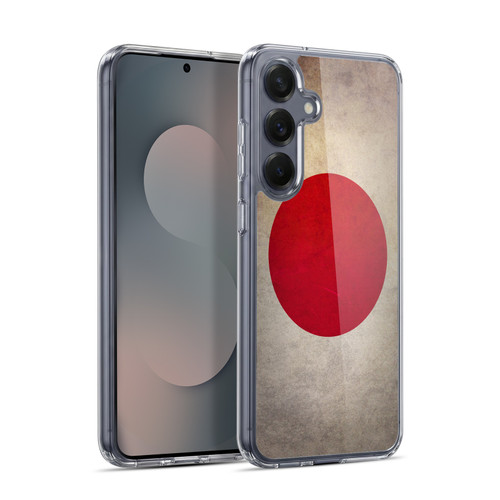 Head Case Designs Football Grunge Country Flags 1 Japan Japanese Nippon Nisshoki Soft Gel Case for Samsung Galaxy S25+ & MagSafe