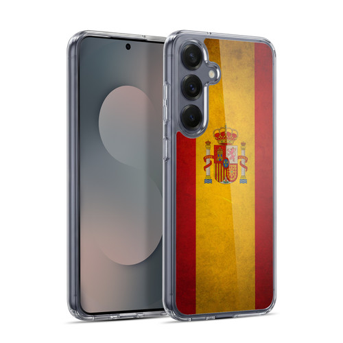 Head Case Designs Football Grunge Country Flags 1 Spain Spanish España Soft Gel Case for Samsung Galaxy S25+ & MagSafe